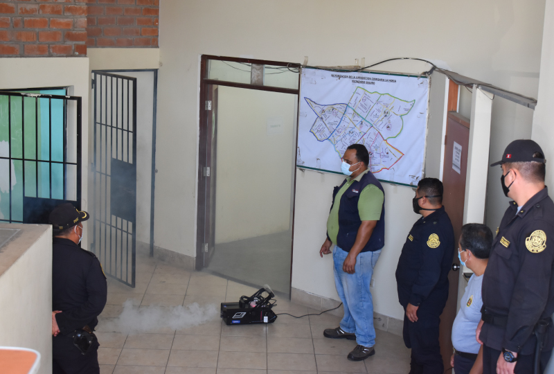 Compartimos nuestros procesos de desinfección con comisarias “La Noria y El Alambre”